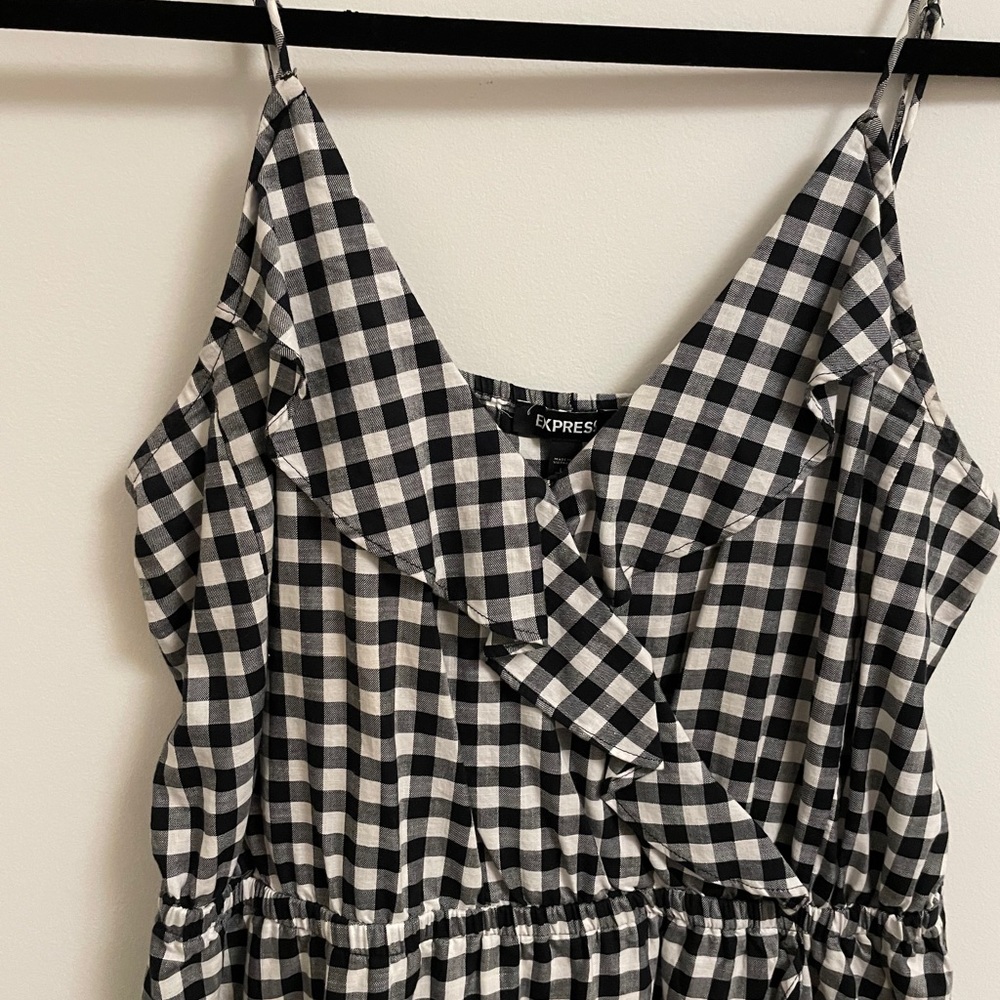 Express Gingham Plaid Dress